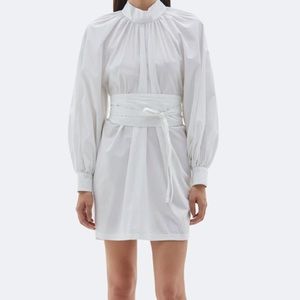 Gathered Neck Belted Mini Dress
Bassike